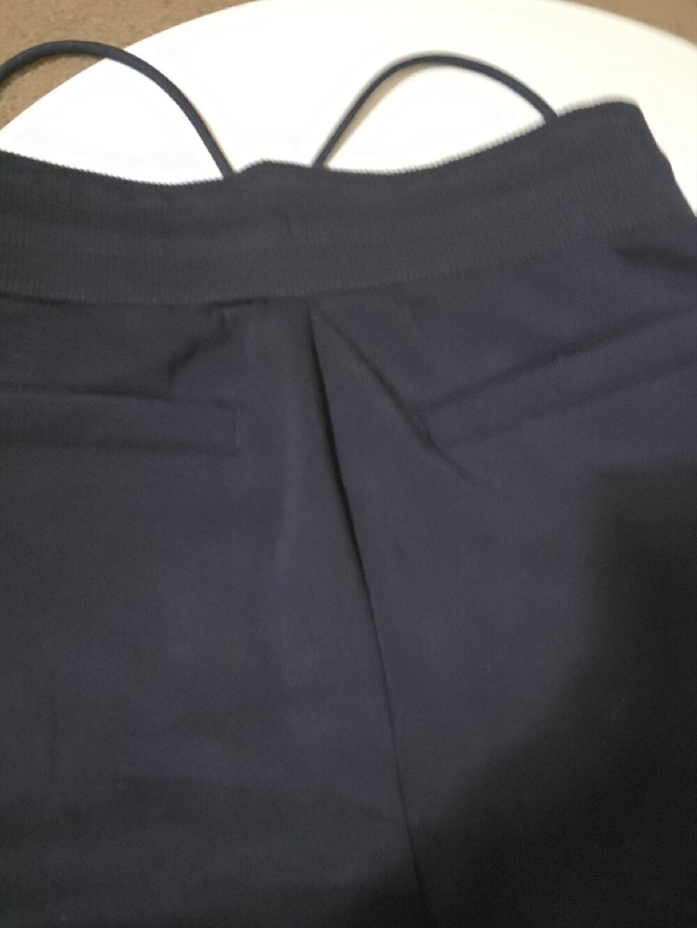 Navy Track Pants with White Contrast Stripes - Picture 6 of 9